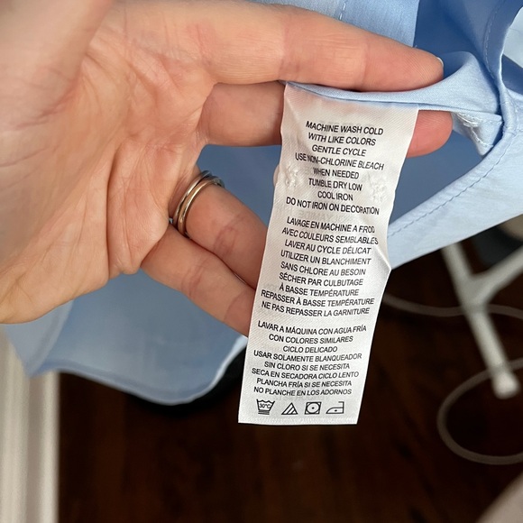 DKNY button down dress shirt in light blue | size M - Picture 8 of 10